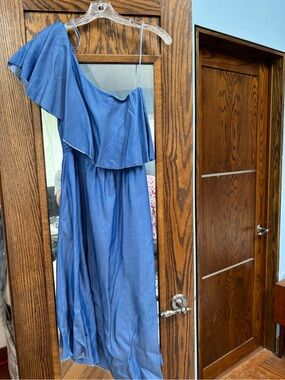 Rare ZARA one-shoulder light weight denim asymmetrical dress
